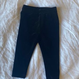 Janie and jack velour girls leggings 3-6m